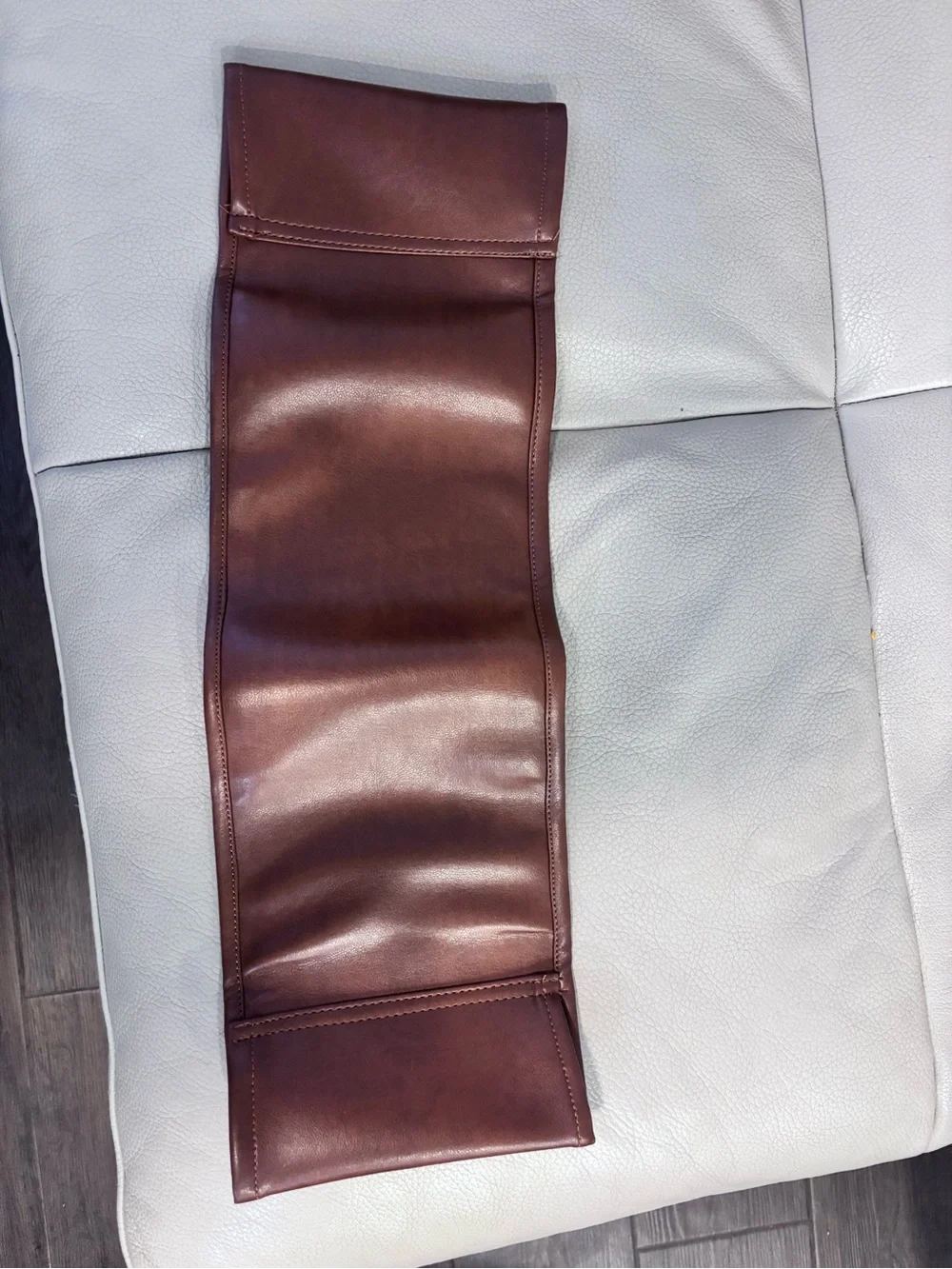 Brown bonded leather chair back and seat (standard director’s chair) - Picture 2 of 4